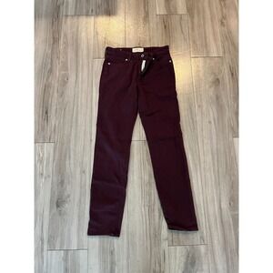 Lucky Brand Hayden Skinny Leg Jeans Womens 4/27 Maroon Denim Cotton Dark‎ Wash